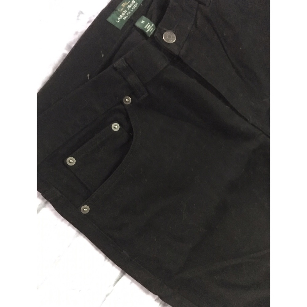 Lauren Jeans 14 Black Classic Boot Cut Flap Button